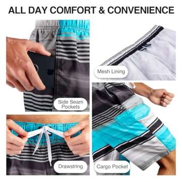 Kanu Surf Swim Trunks with UPF 50+ Protection and Comfort