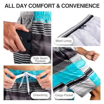 Kanu Surf Swim Trunks with UPF 50+ Protection and Comfort