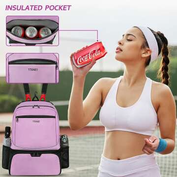 Versatile Large Tennis Bag & Backpack for Rackets