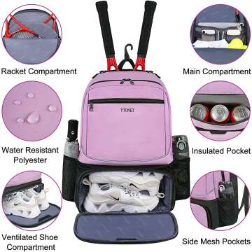 Versatile Large Tennis Bag & Backpack for Rackets
