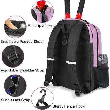 Versatile Large Tennis Bag & Backpack for Rackets