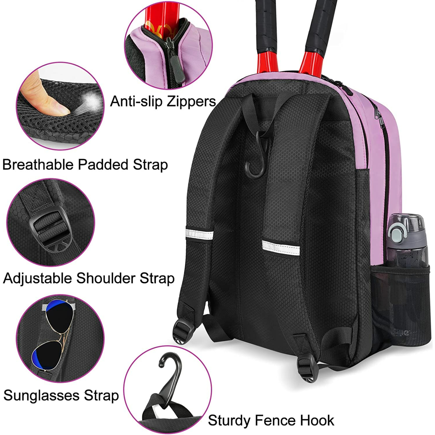 Versatile Large Tennis Bag & Backpack for Rackets