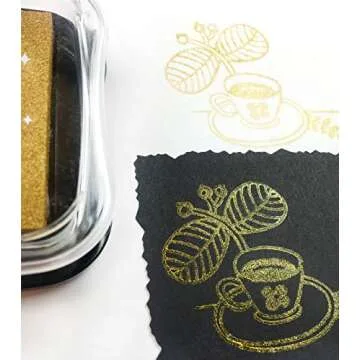 Tsukineko Delicata Ink pad, Golden Glitz