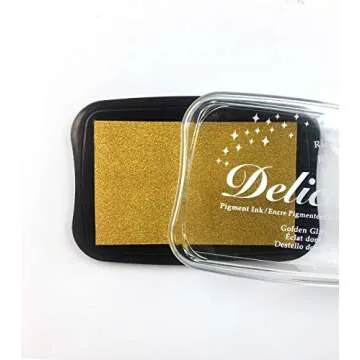 Tsukineko Delicata Ink pad, Golden Glitz