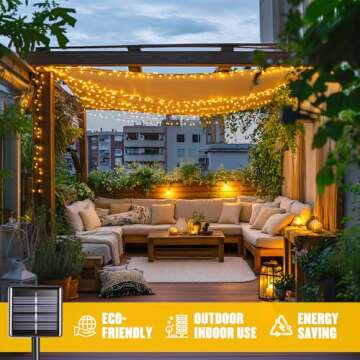 JMEXSUSS 33FT Solar String Lights - Waterproof & Beautiful