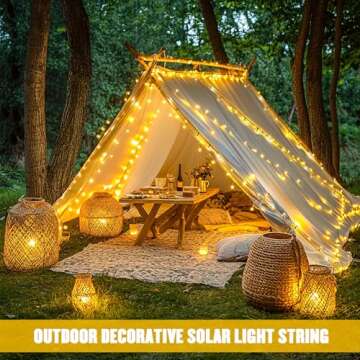 JMEXSUSS 33FT Solar String Lights - Waterproof & Beautiful