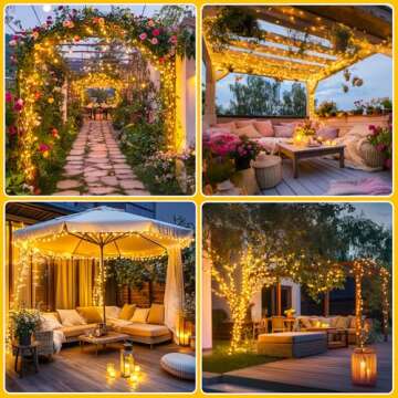 JMEXSUSS 33FT Solar String Lights - Waterproof & Beautiful