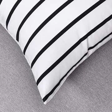 Fascidorm Set of 4 Pillow Covers Stripe Pattern Throw Pillow Case Daily Decorations Sofa Throw Pillow Case Cushion Covers Zippered Pillowcase 18" x 18"