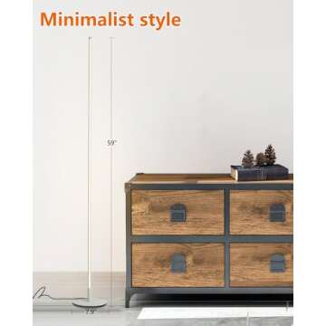 Stylish LED Modern Floor Lamp with Remote Control for Home