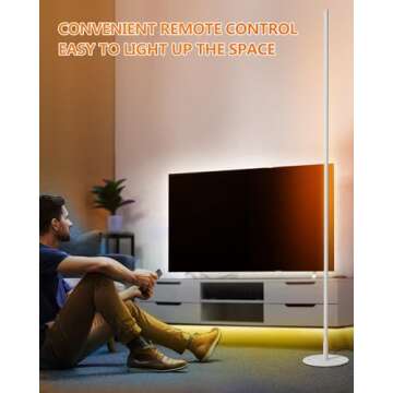 Stylish LED Modern Floor Lamp with Remote Control for Home