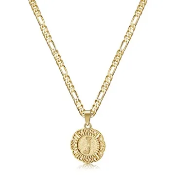 KissYan 14K Gold Plated Initial Necklace for Women - Personalized Monogram Jewelry