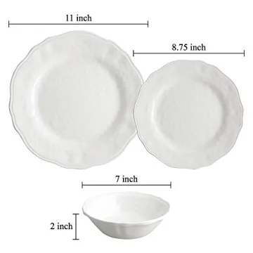 Stylish UPware 12-Piece Melamine Dinnerware Set for All Occasions