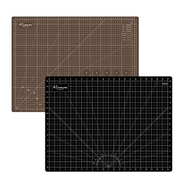 HEADLEY TOOLS Self Healing Sewing Mat, 18" x 24" Rotary Cutting Mat, A2 Double Sided 5-Layer Craft C...