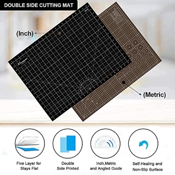 HEADLEY TOOLS Self Healing Cutting Mat 18"x24", Durable Design