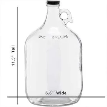 Versatile 1 Gallon Glass Fermenting Jug for Home Brewing with Handle