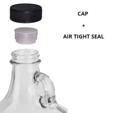 1 Gallon Glass Fermenting Jug with Handle and Lid