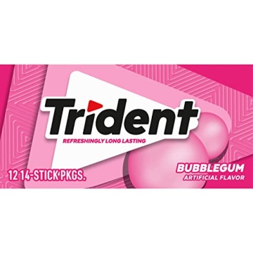 Trident Sugar Free Bubblegum Gum 12 Packs 168 Pieces