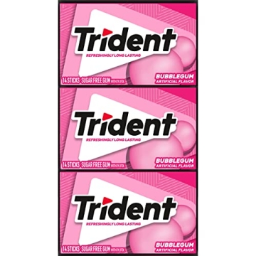 Trident Sugar Free Bubblegum Gum 12 Packs 168 Pieces
