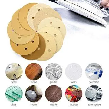 LotFancy 100PCS 5 Inch Sanding Discs for All Projects