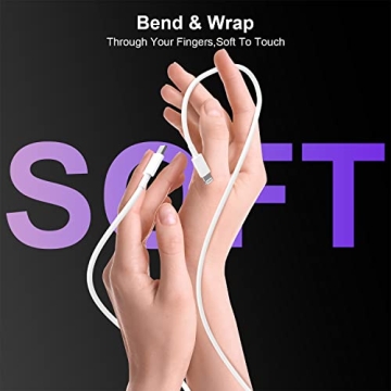 2Pack for iPhone14/13/12 Fast Charger Cable 6ft [Apple MFi Certified], USB Type C to Lightning Cable 6 Foot Apple iPhone Charging Cord for iPhone14 13 12 Pro XR XS Plus