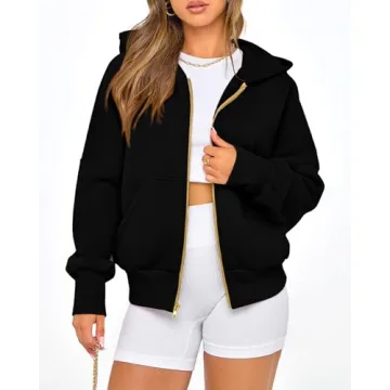 BTFBM Women's Zip Up Hoodies Cozy Fleece Jacket