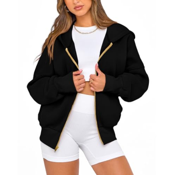 BTFBM Women's Zip Up Hoodies Cozy Fleece Jacket