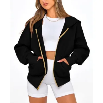 BTFBM Women's Zip Up Hoodies Cozy Fleece Jacket