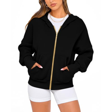 BTFBM Women's Zip Up Hoodies Cozy Fleece Jacket