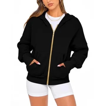 BTFBM Women's Zip Up Hoodies Cozy Fleece Jacket
