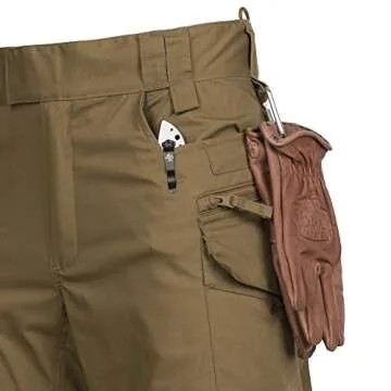 Helikon-Tex Pilgrim Style Tactical Pants for Men - Ripstop Mens Cargo Pants - Lightweight for Outdoors, Hiking, Law Enforcement, Work Pants, Black Waist 30 Length 32