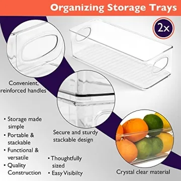 CLEARSPACE Stackable Food Storage Bins for Organization