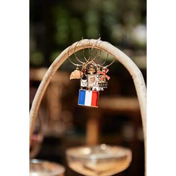 Unique France Wine Glass Charms - Perfect Gift for Wine Lovers