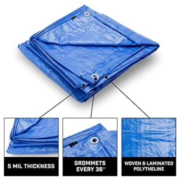 Heavy Duty 6' x 8' Grizzly Tarp Waterproof Protection