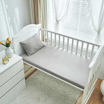 Cute Ruffled Crib Bedding Set - Comforter & Sheet Set