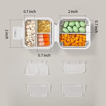 Dynippy Daily Portable Pill Organizer for Easy Travel Solutions