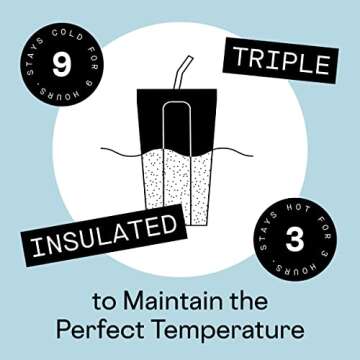 Corkcicle x Disney Princess Cinderella Classic Insulated Coffee Mug with Lid, 16 oz – Stainless Steel Travel Tumbler Keeps Beverages Cold 9+hrs, Hot 3hrs – Cupholder Friendly Travel Coffee Tumbler