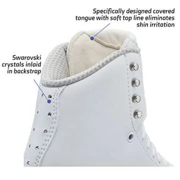 Jackson Elle Womens/Girls Figure Ice Skates - Womens Size - 7, Width - R White