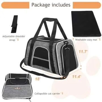 HiCaptain Soft Carrier for Medium Cats and Small Dogs - Gray