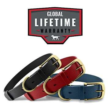 Tuff Pupper Classic Heavy Duty Dog Collar | 10x Stronger Than Leather | 100% Waterproof & Odor Proof Dog Collar | Tough Rust-Proof All Metal Hardware
