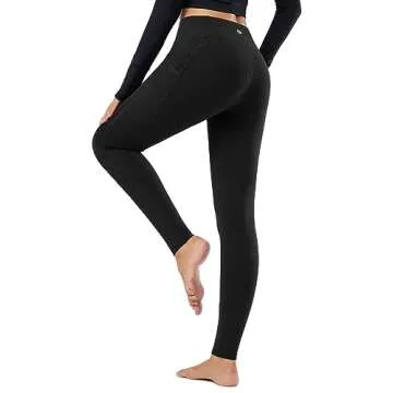 BALEAF Women's Fleece Lined Leggings Thermal Warm Winter Tights High Waisted Thick Yoga Pants Cold W...