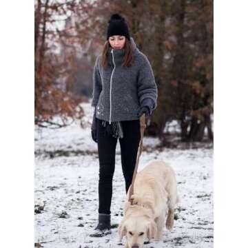 BALEAF Women's Fleece Lined Leggings Thermal Warm Winter Tights High Waisted Thick Yoga Pants Cold Weather with Pockets Black XL