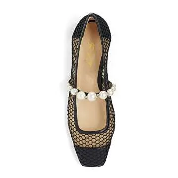 Elegant FOWT Pearl Studded Flats for Women on Sale