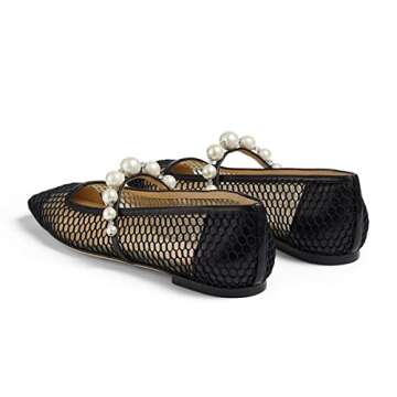 Elegant FOWT Pearl Studded Flats for Women on Sale