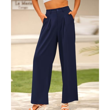 BTFBM High Waist Casual Wide Leg Pants for Women