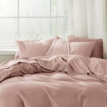 Bedsure California King Sheet Sets - 4 Pieces Soft Cal King Sheets - Breathable & Cooling - Hotel Luxury - Easy Care Polyester Microfiber Bedding for Women, Men, Dusty Pink