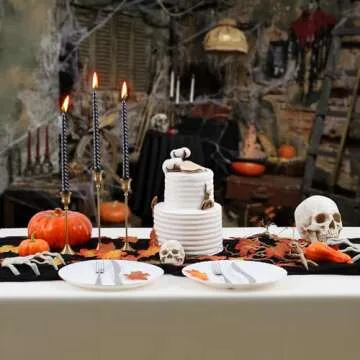 Twakashic 2 Pack 13Ft Cheesecloth Table Runner, Boho Rustic Gauze Black Table Runner 35" x 160" Long for Wedding Baby/Bradal First Communion Centerpiece Table Decorations