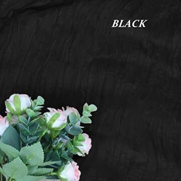 Twakashic 2 Pack 13Ft Cheesecloth Table Runner, Boho Rustic Gauze Black Table Runner 35" x 160" Long for Wedding Baby/Bradal First Communion Centerpiece Table Decorations