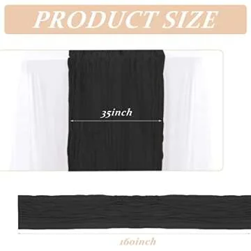 Twakashic 2 Pack 13Ft Cheesecloth Table Runner, Boho Rustic Gauze Black Table Runner 35" x 160" Long for Wedding Baby/Bradal First Communion Centerpiece Table Decorations