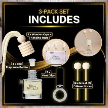 Urban Naturals Tropical Escape Car Diffuser 3 Pack