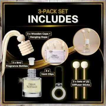 Urban Naturals Tropical Escape Car Diffuser 3 Pack